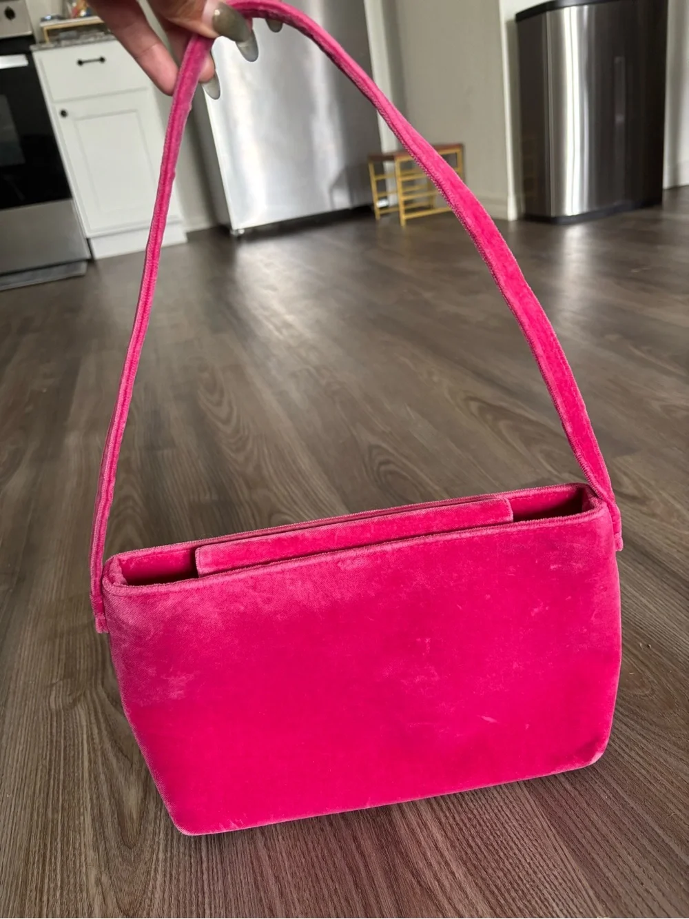 kate spade Velvet Hot Pink Velvet Shoulder Bag